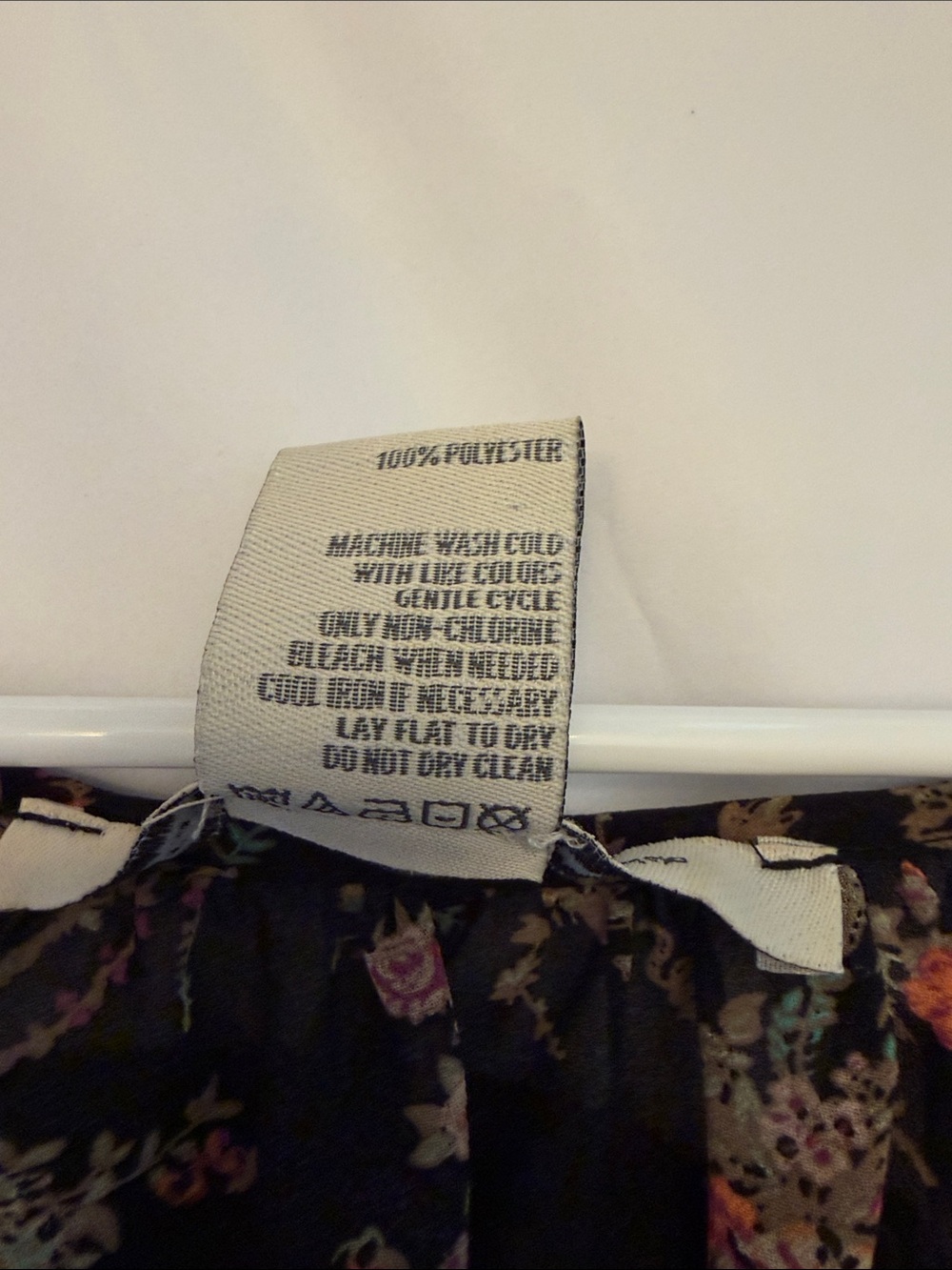 American Rag Cie Black Floral Crochet-Sleeve Tie-Front Blouse - Picture 4 of 5